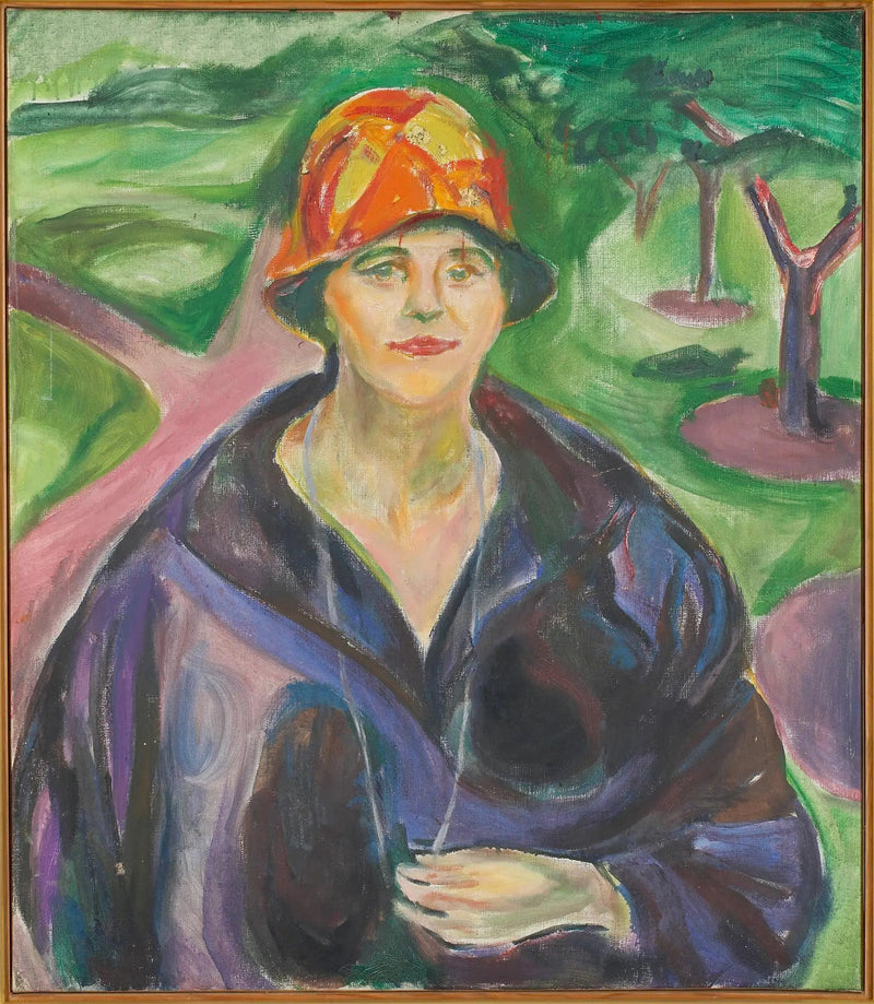 Kvinde i blå frakke - Edvard Munch