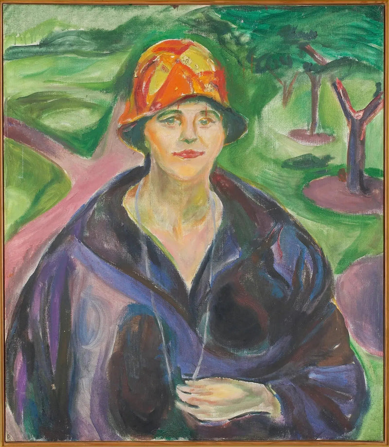 Kvinde i blå frakke - Edvard Munch