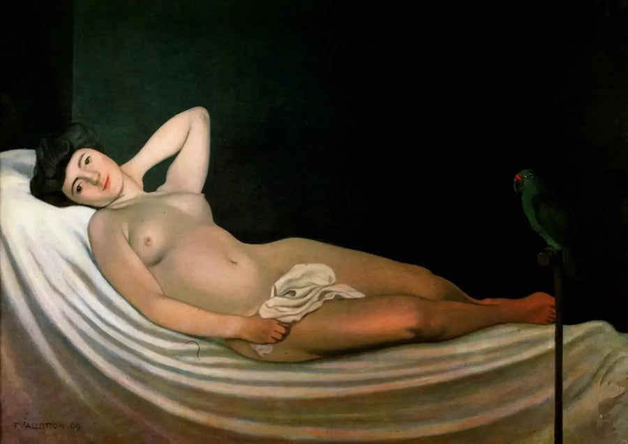 Kvinde med papegøje - Félix Vallotton