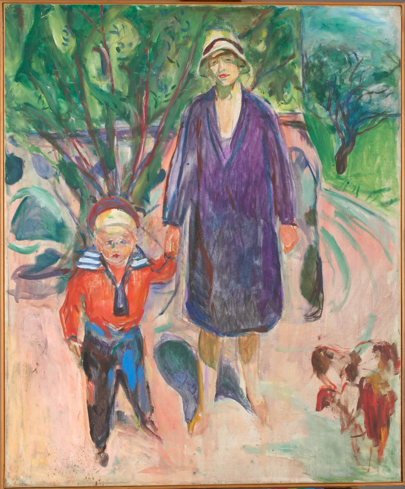 Kvinde med lille dreng - Edvard Munch