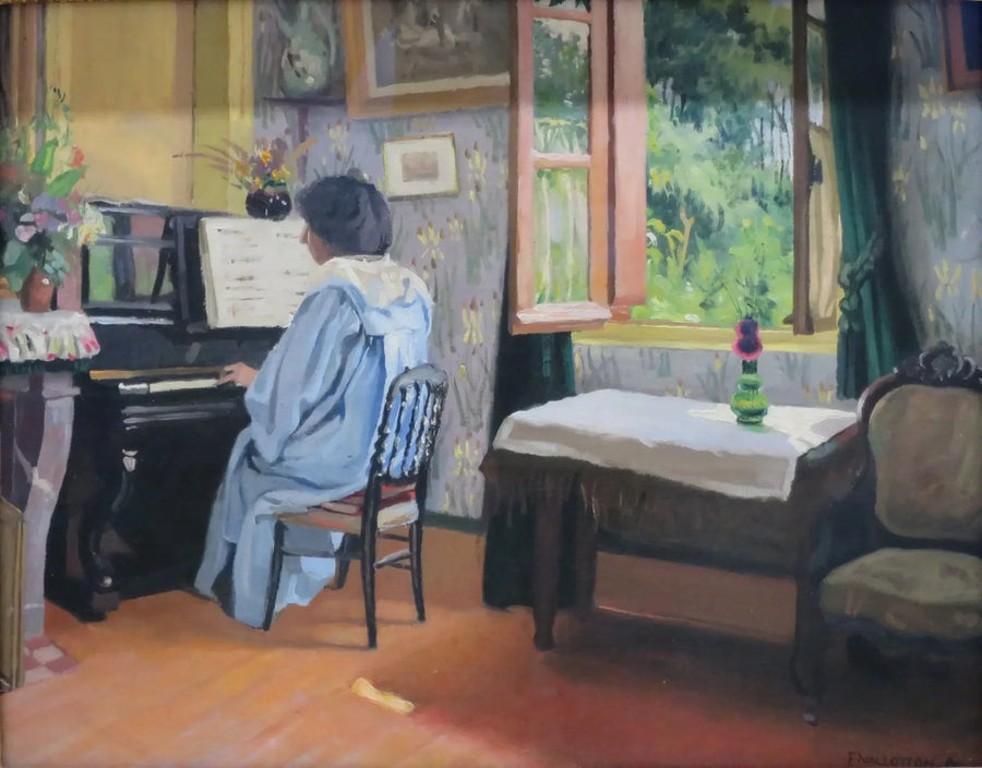 Kvinde ved klaveret - Félix Vallotton