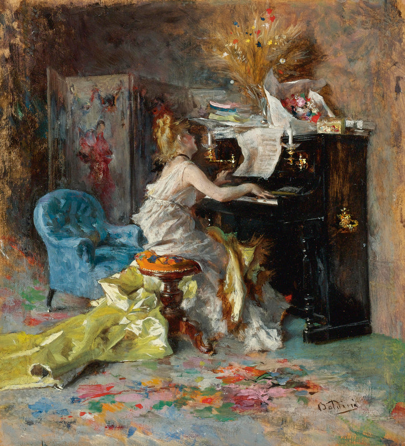 Kvinde ved klaveret - Giovanni Boldini