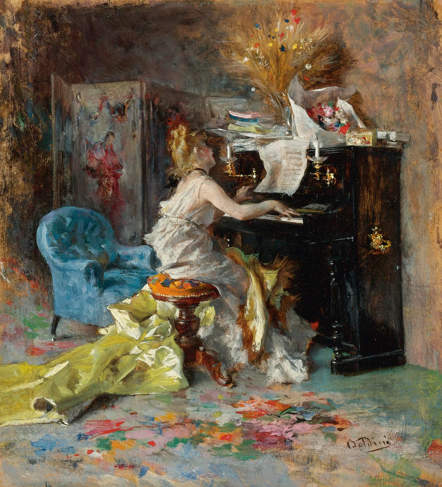 Kvinde ved klaveret - Giovanni Boldini