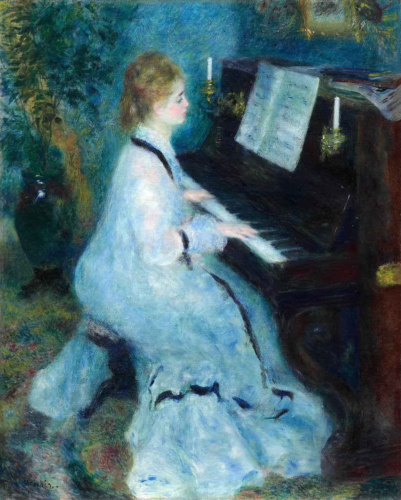 Kvinde ved klaveret - Pierre-Auguste Renoir