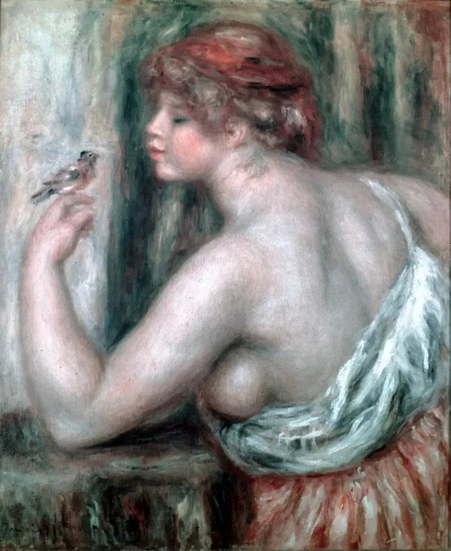 Kvinde med rødhals - Pierre-Auguste Renoir