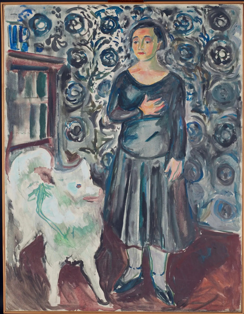 Kvinde med samojed - Edvard Munch