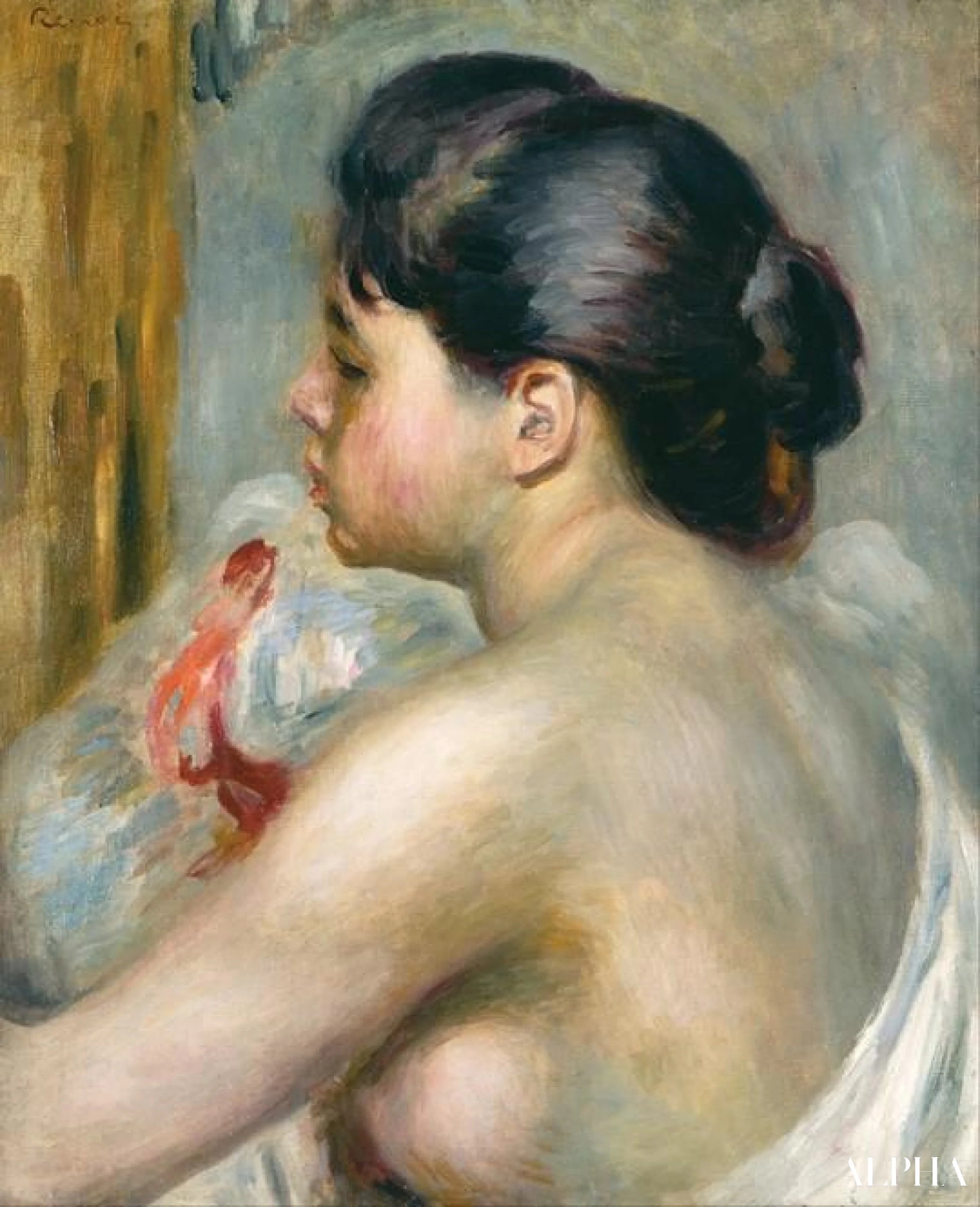 Kvinde med sort hår - Pierre-Auguste Renoir - Reproduktioner af malerier og højkvalitets malerier