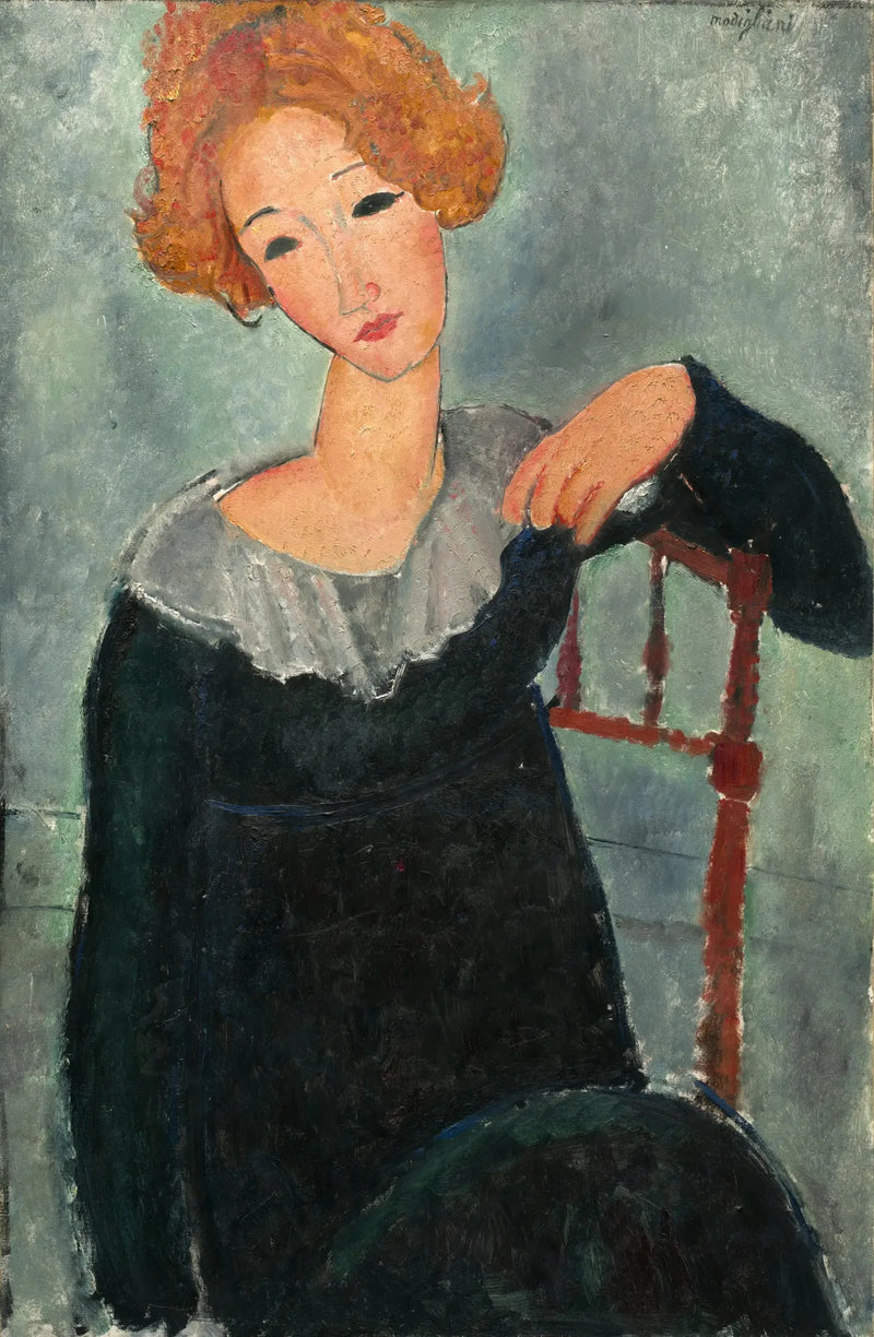 Kvinde med rødt hår - Amedeo Modigliani