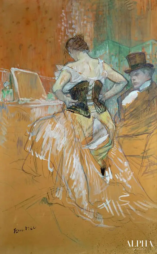 Femme avec corset - Toulouse Lautrec - Reproductions de tableaux et peintures haut de gamme