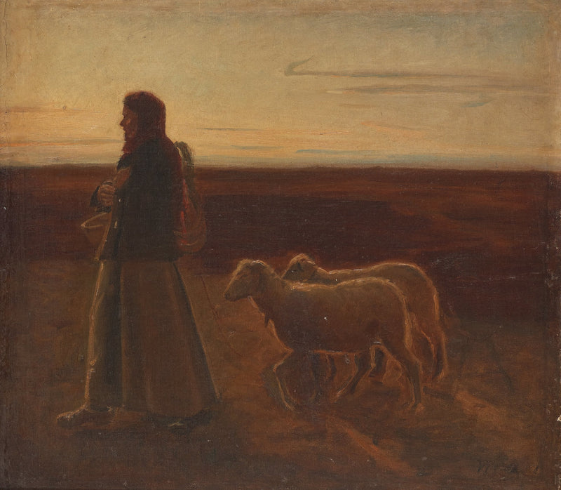 Kvinde med får - Michael Peter Ancher
