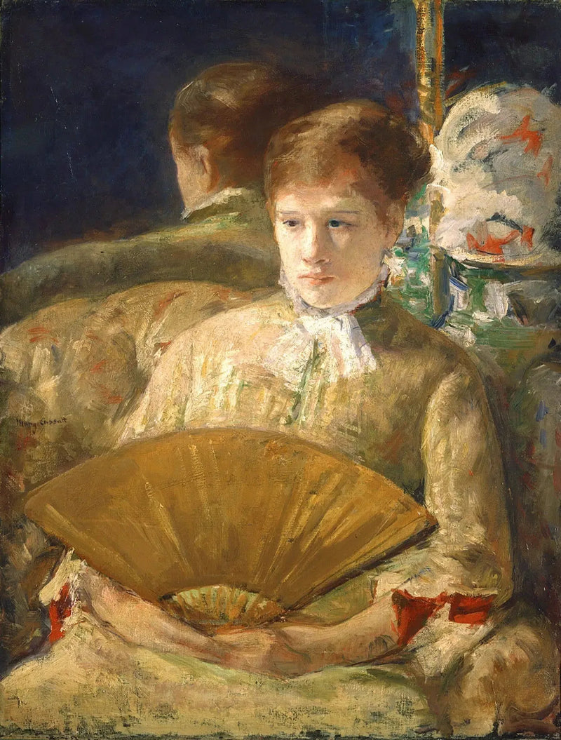 Kvinde med en vifte - Mary Cassatt