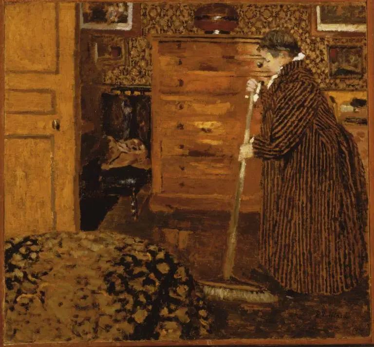 Kvinde fejer - Édouard Vuillard