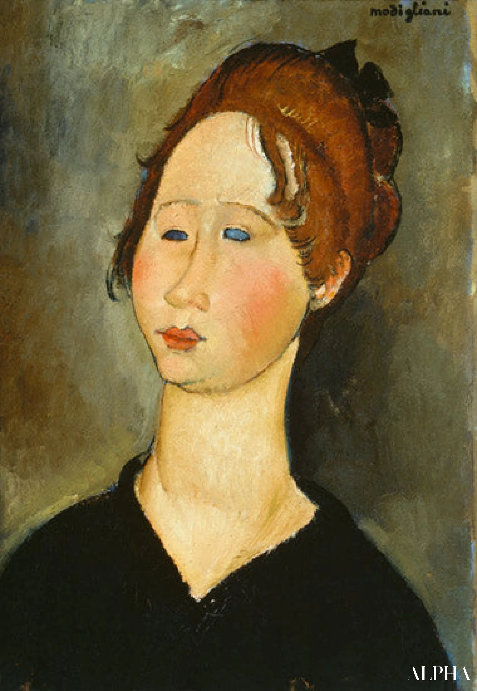 Bourgogne kvinde - Amedeo Modigliani - Reproduktioner af malerier og højkvalitets malerier