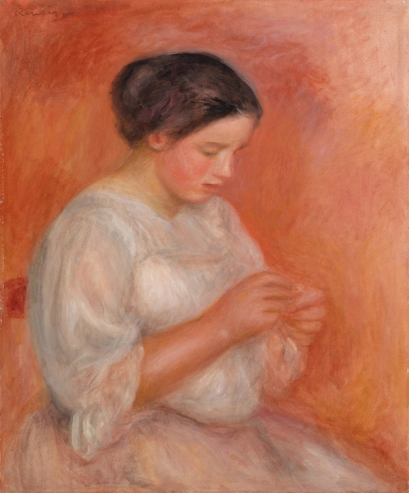 Kvinde, der syr - Pierre-Auguste Renoir