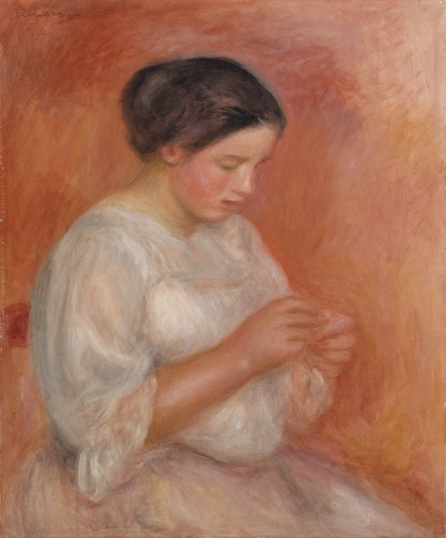 Kvinde, der syr - Pierre-Auguste Renoir