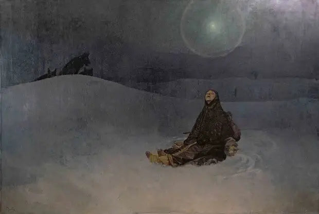 Kvinde i ørkenen - Alphonse Mucha