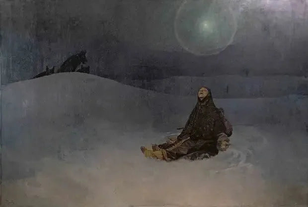Kvinde i ørkenen - Alphonse Mucha