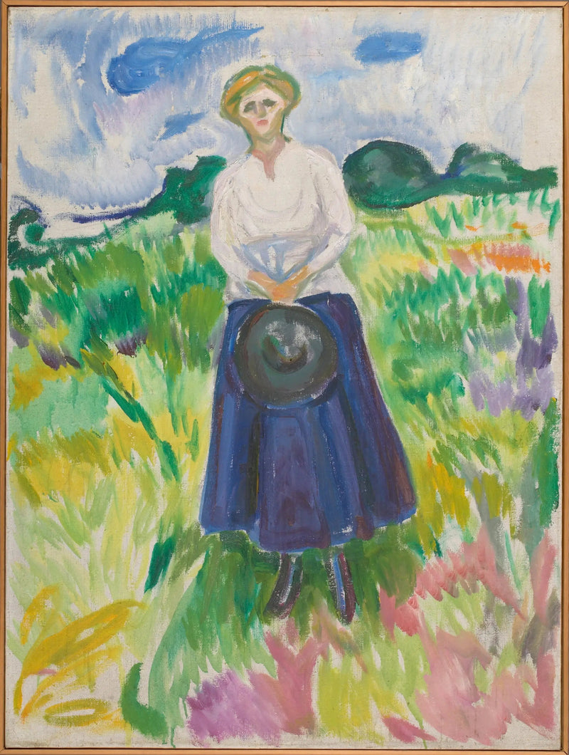 Kvinde i en grøn eng - Edvard Munch