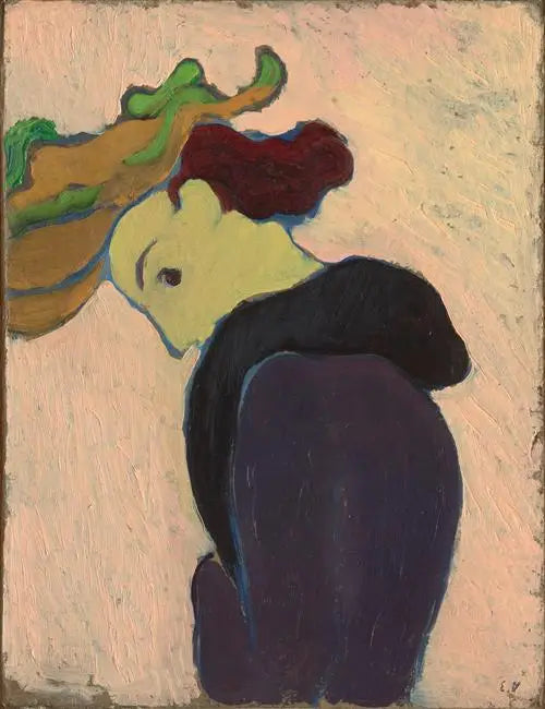 Kvinde i profil med grøn hat - Édouard Vuillard