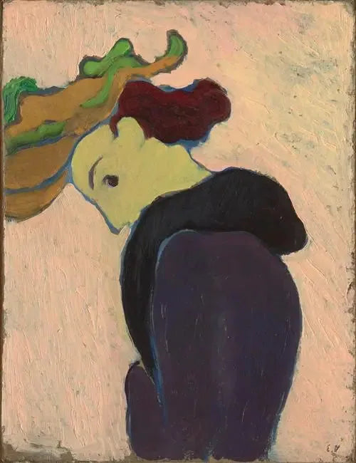 Kvinde i profil med grøn hat - Édouard Vuillard
