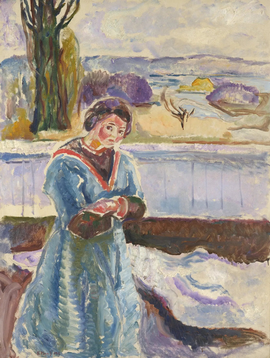 Stående kvinde med korslagte arme - Edvard Munch
