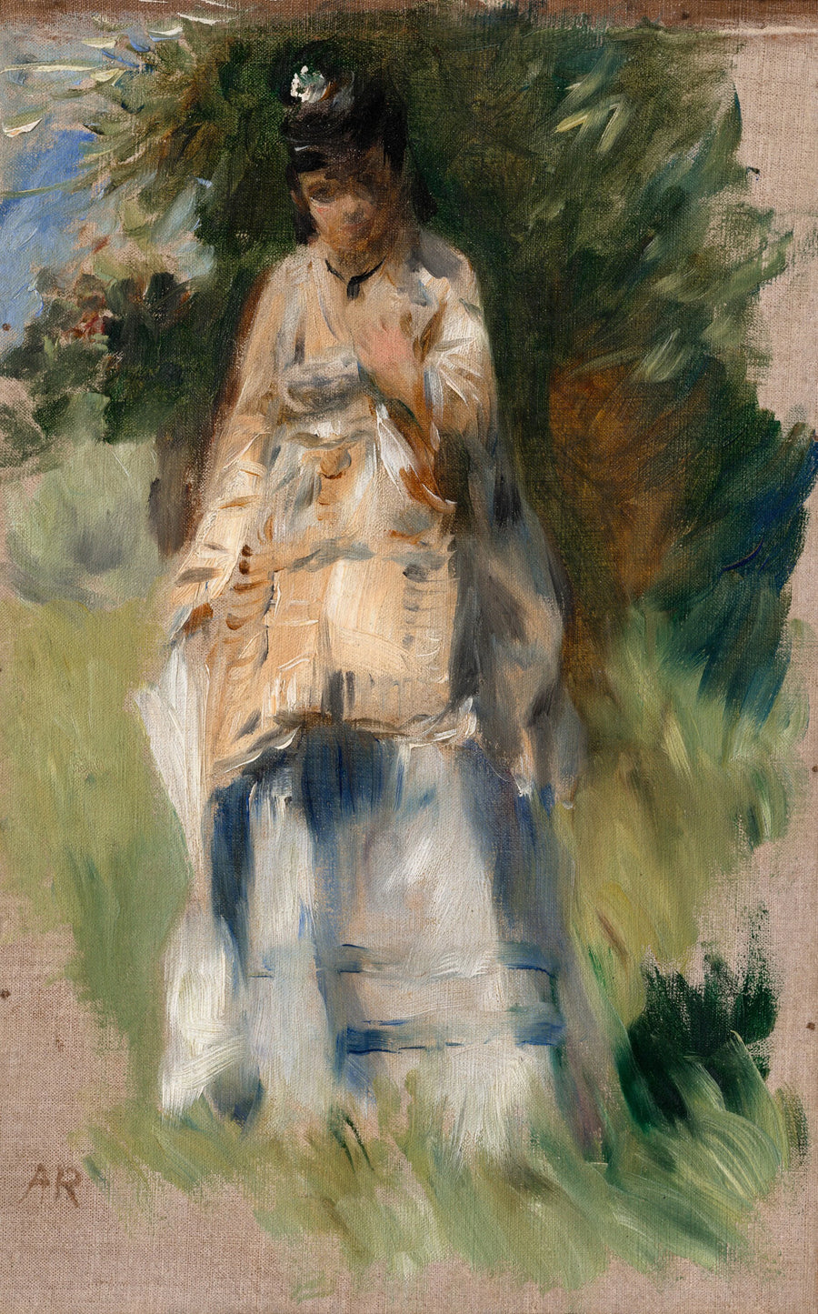 Femme debout près d’un arbre - Auguste Renoir