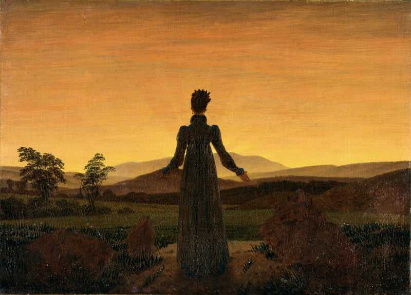 Kvinde foran solnedgangen - Caspar David Friedrich