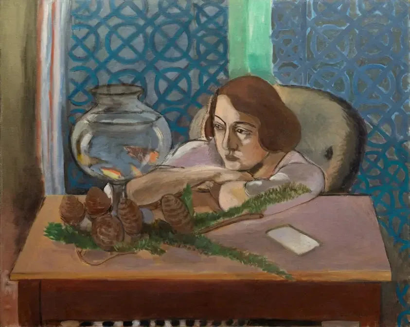 Kvinde foran et akvarium - Henri Matisse