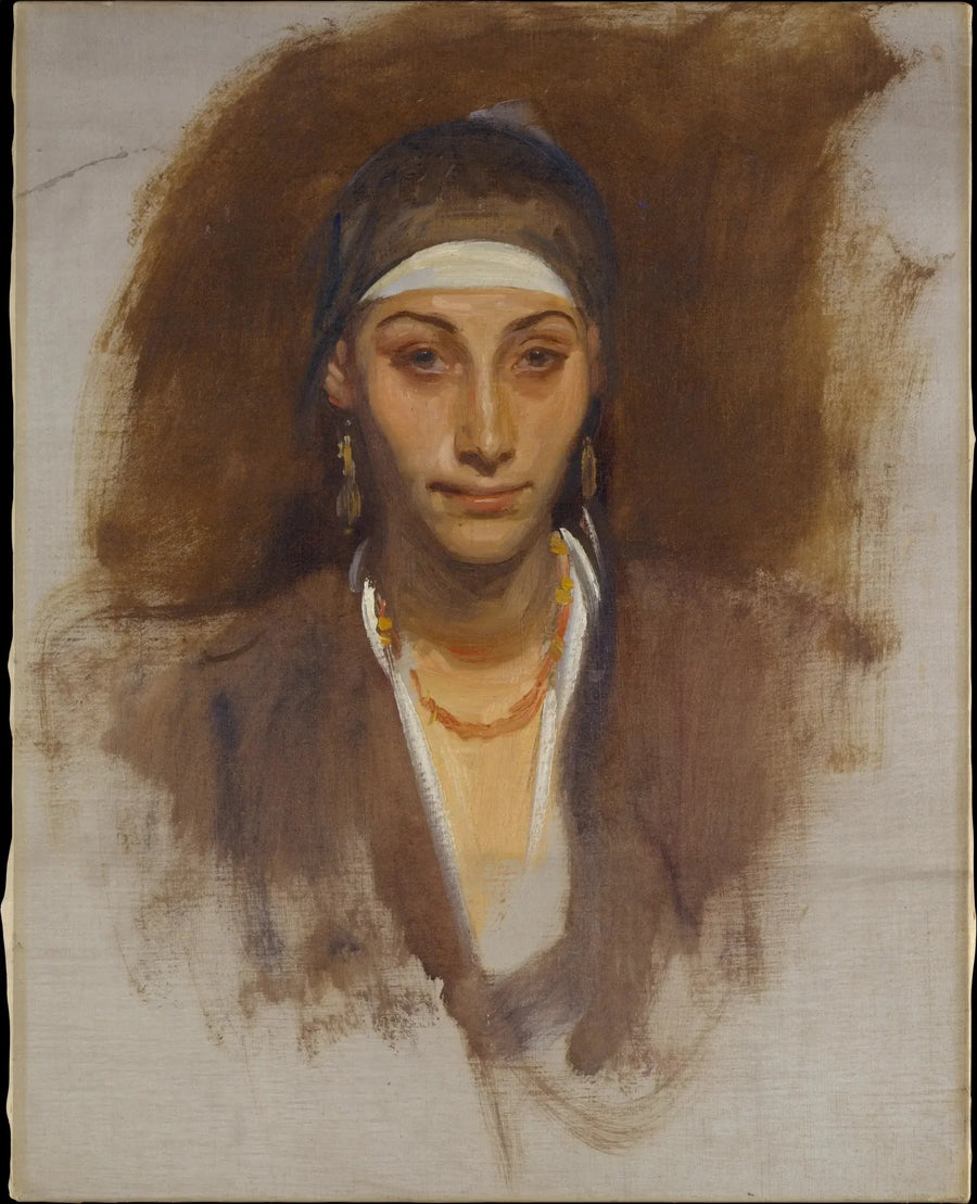 Egyptisk kvinde med øreringe - John Singer Sargent