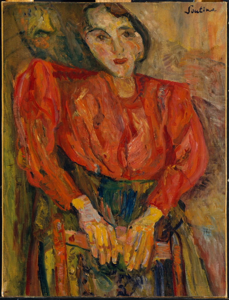 Kvinde i rød skjorte - Chaim Soutine