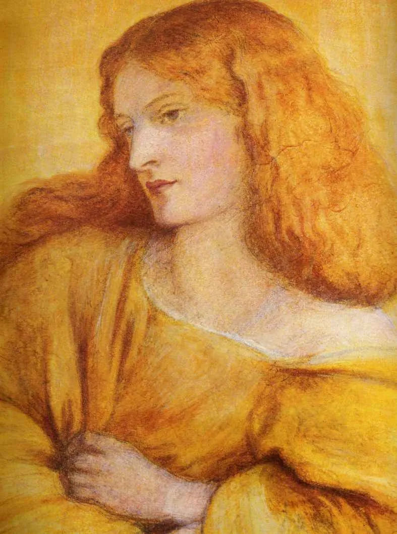 Kvinde i gult - Dante Gabriel Rossetti