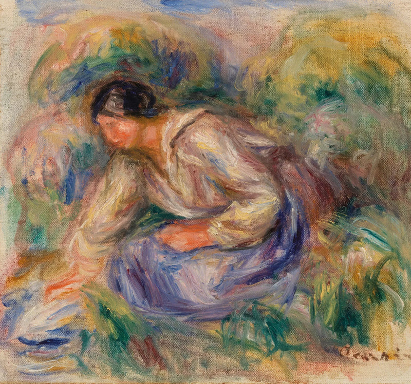 Kvinde i blå nederdel - Pierre-Auguste Renoir