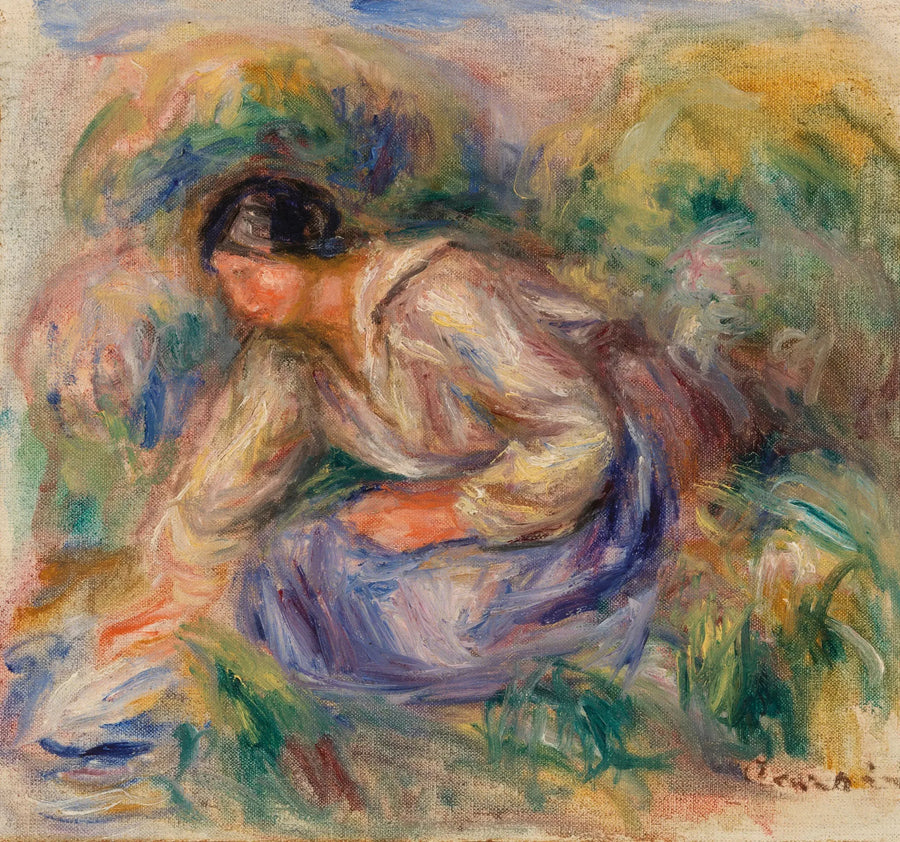 Kvinde i blå nederdel - Pierre-Auguste Renoir