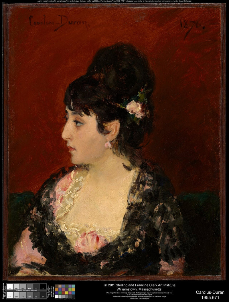 Femme espagnole de profil (Eva Gonzales ?) - Carolus-Duran