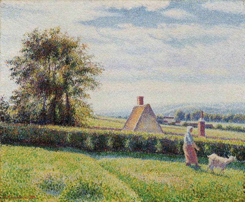 Kvinde og ged i Éragny - Camille Pissarro