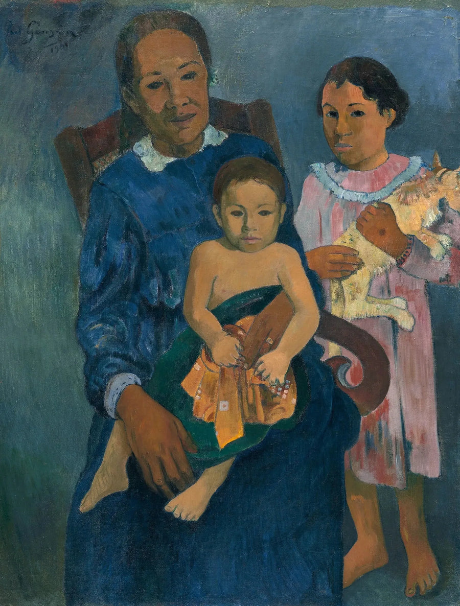 Kvinde og to børn - Paul Gauguin