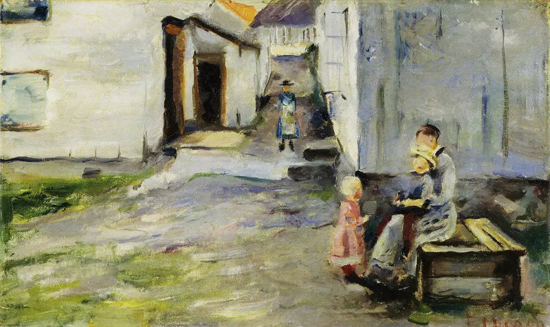 Kvinde og børn i Arendal - Edvard Munch