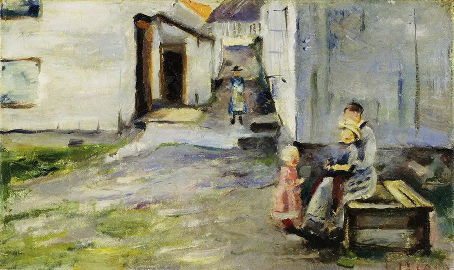 Kvinde og børn i Arendal - Edvard Munch