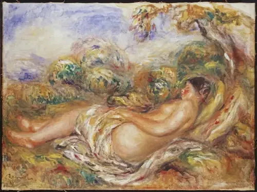 Kvinde liggende i landskabet - Pierre-Auguste Renoir