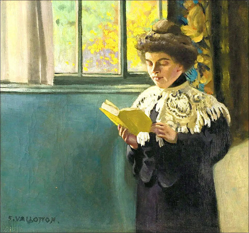 Kvinde der læser ved vinduet - Félix Vallotton