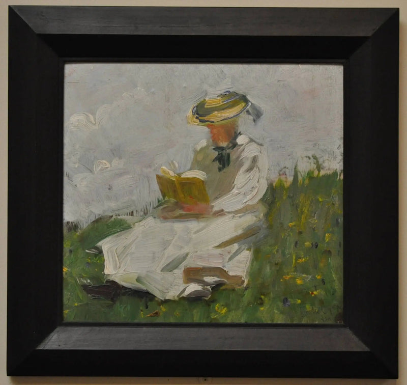 Kvinde der læser i det grønne - Franz Marc
