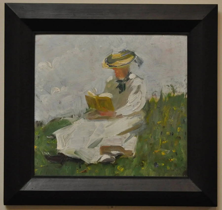 Kvinde der læser i det grønne - Franz Marc