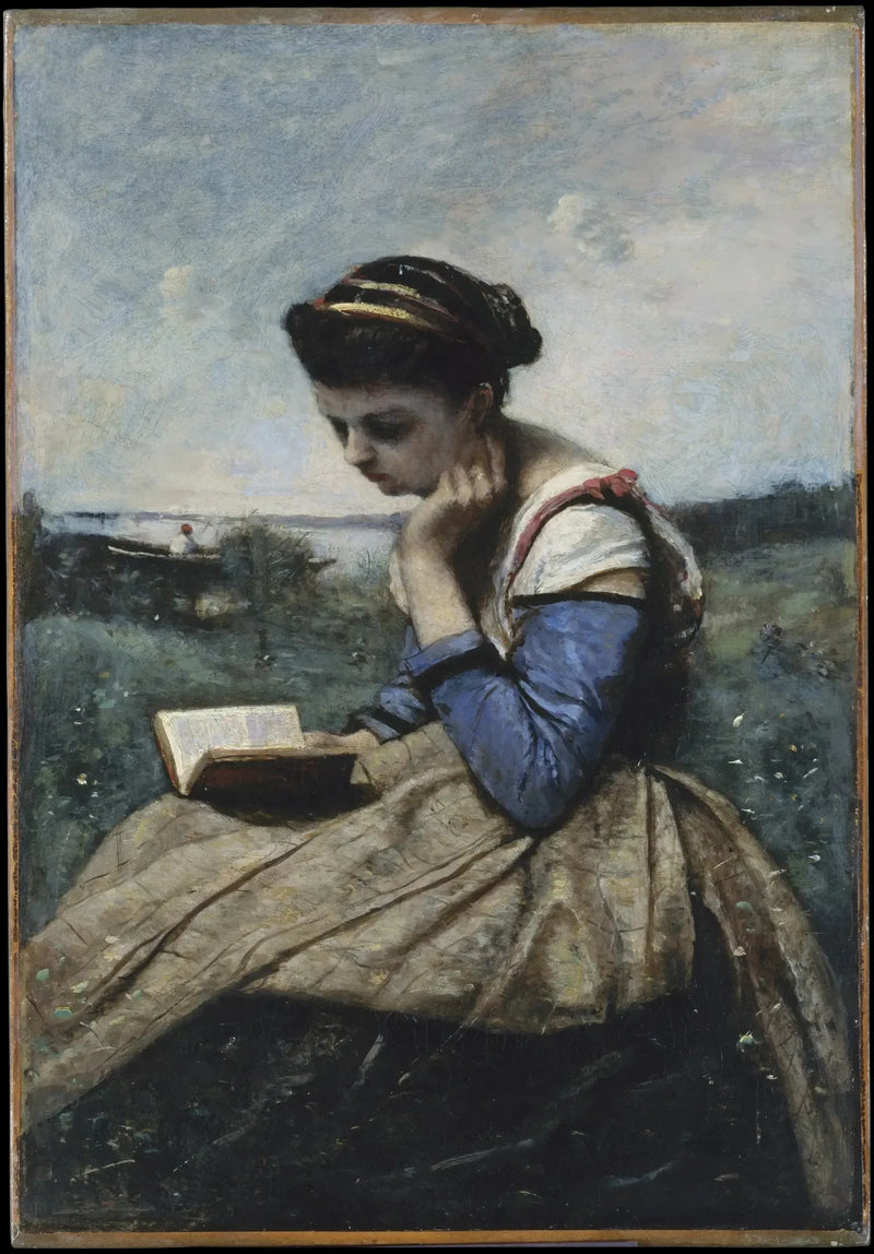 Kvinde læsende - Jean-Baptiste Camille Corot