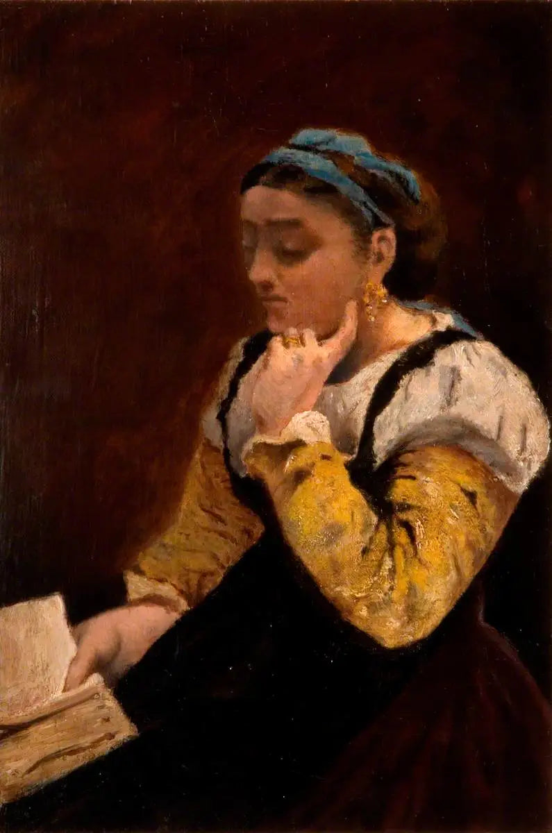 Kvinde læsende - Jean-Baptiste Camille Corot