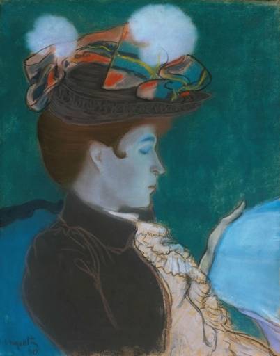 Kvinde der læser en avis - Louis Anquetin