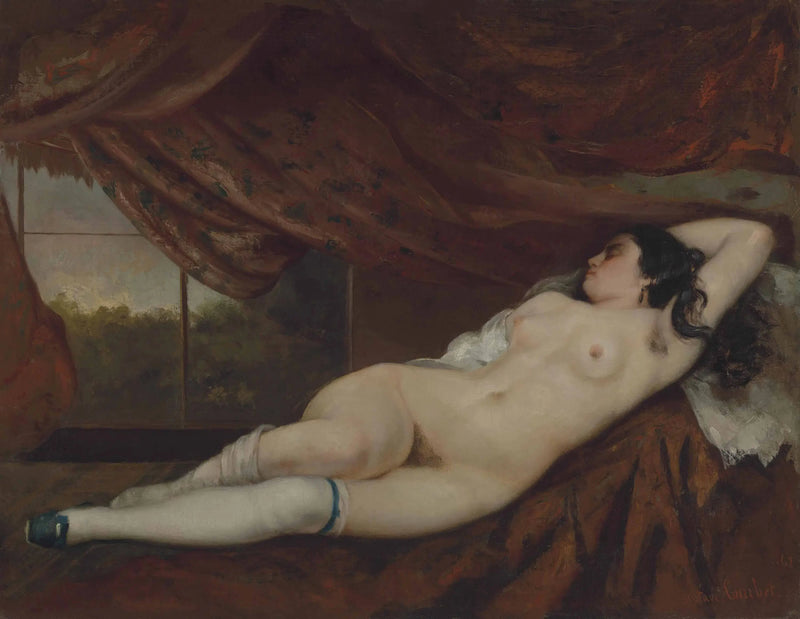 Kvinde i seng - Gustave Courbet