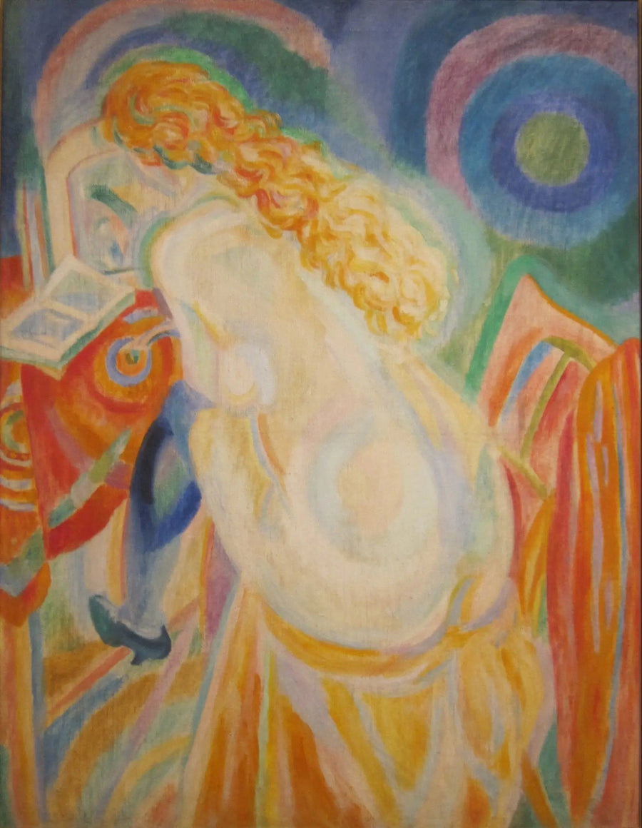 Nøgen kvinde læser - Robert Delaunay