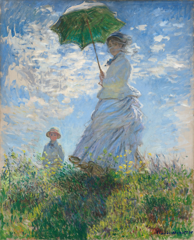 Kvinden med parasollen - Madame Monet og hendes søn - Claude Monet