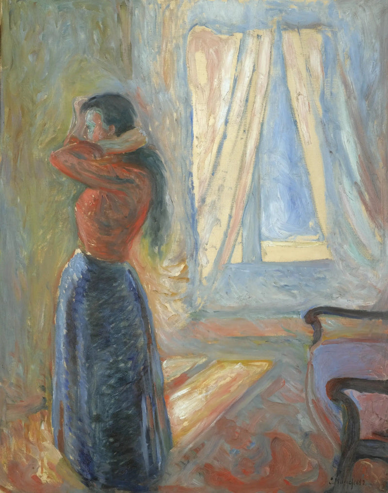 Kvinde der ser i spejlet - Edvard Munch