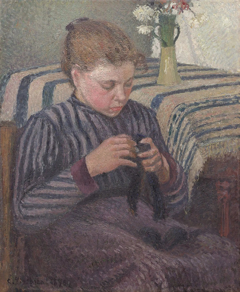 Reparerende kvinde - Camille Pissarro